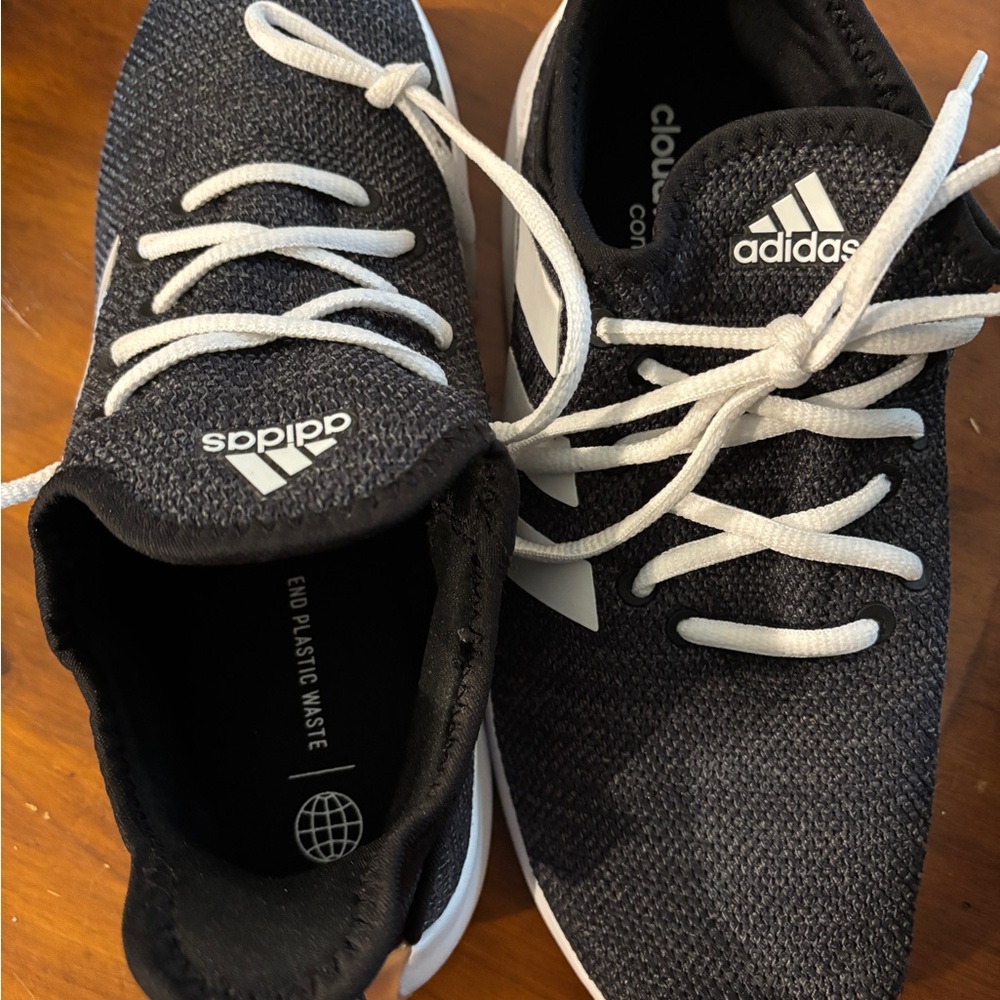 Adidas Black and White Cloudfoam Shoes